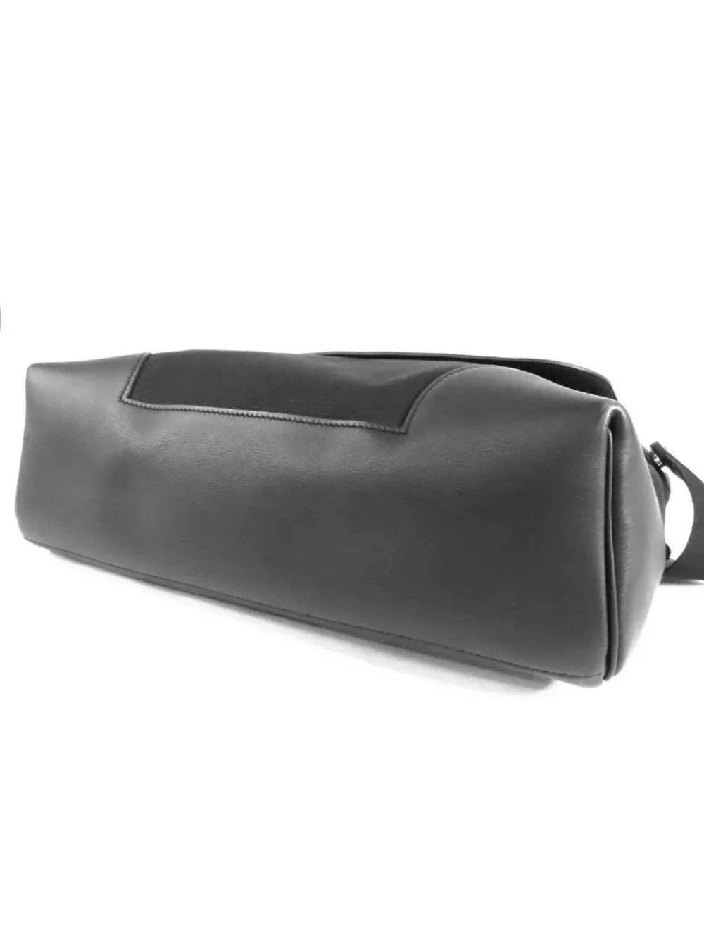 Hermes Messenger All Back Black Silver Swift Toile Bivouac Shoulder Bag